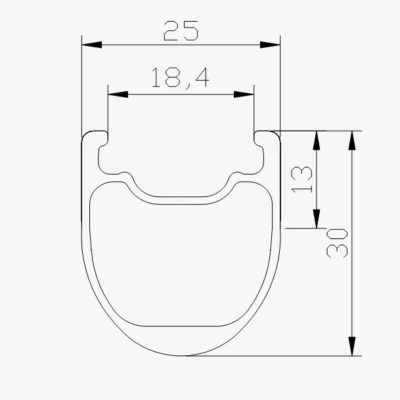 tech drawing 16 inch rim