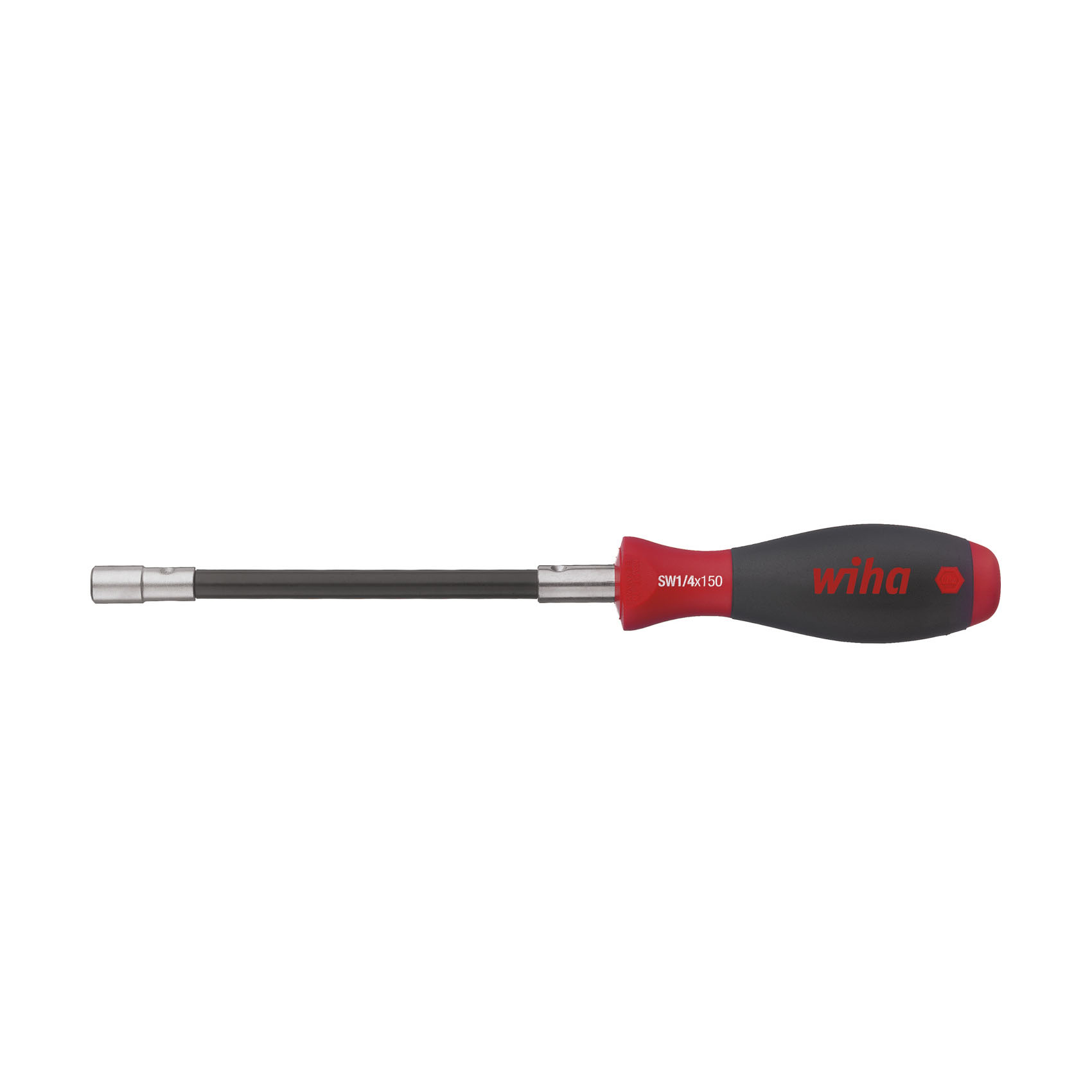 Wiha screwdriver with bit holder SoftFinish® clamping via snap ring,  flexible shaft, 1/4 (01479) 268 mm