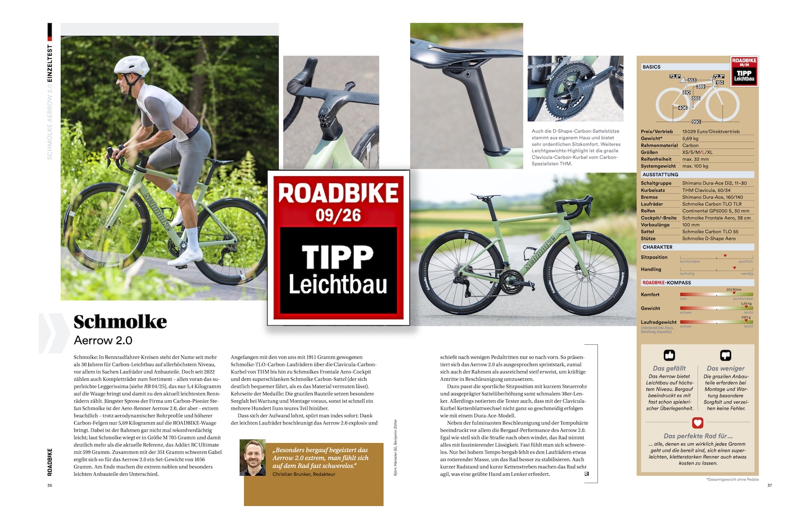 Roadbike magazine review aerrow 2.0